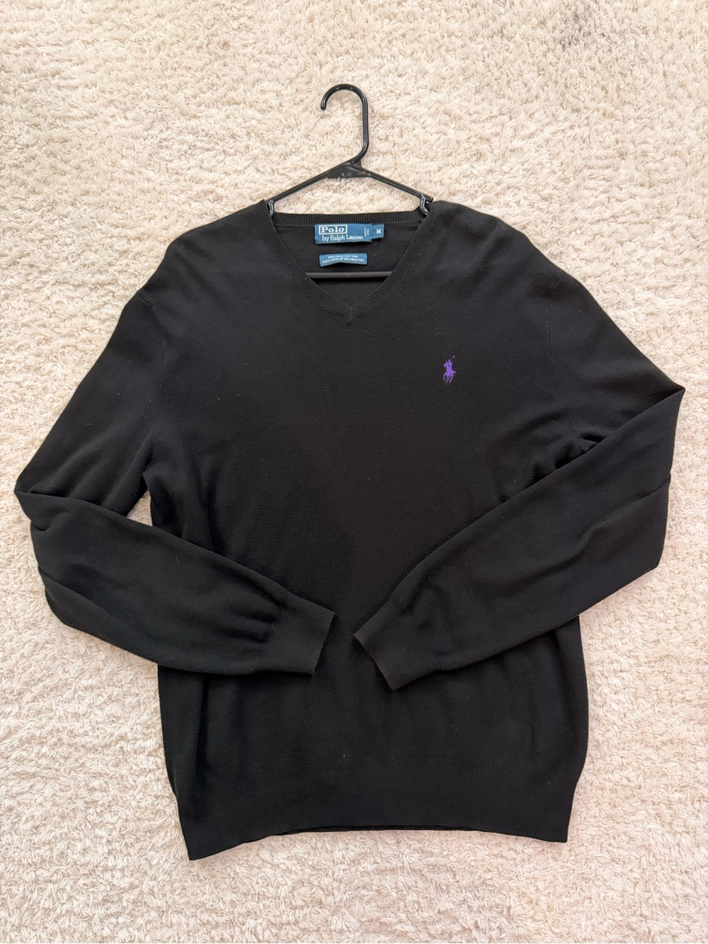 Lot of 3 Polo by Ralph Lauren Black V-Neck Sweater, t shirt